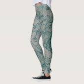 Blauwgroen en roomkleurige Leggings (Links)
