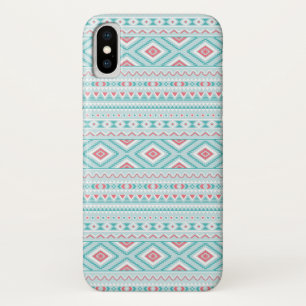 Blauwgroen en roze Aztec - tribaal patroon Case-Mate iPhone Case