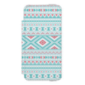 Blauwgroen en roze Aztec - tribaal patroon Incipio iPhone Portemonnee Hoesje (Voorkant Agenda)