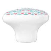 Blauwgroen en roze Aztec - tribaal patroon Keramische Knop (Zijkant)