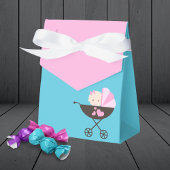 Blauwgroen en Roze Baby Doll Traktatie Gift Favori Bedankdoosjes