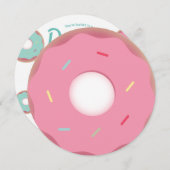 Blauwgroen en roze Donut Sprinkle Mix Round Kaart (Voorkant / Achterkant)