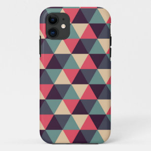 Blauwgroen en roze driehoekspatroon Case-Mate iPhone case