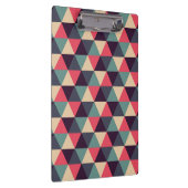 Blauwgroen en roze driehoekspatroon klembord (Rechts)