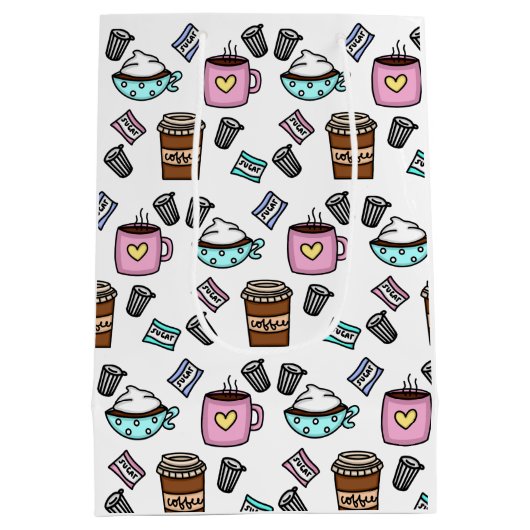 Blauwgroen en roze koffiekreeften medium cadeauzakje (Achterkant)