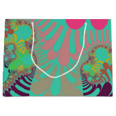 Blauwgroen en roze modus groot cadeauzakje (Voorkant)