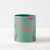 Blauwgroen en roze modus mok (Midden)