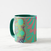 Blauwgroen en roze modus mok (Voorkant links)