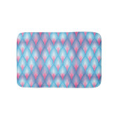 Blauwgroen en roze petaalpatroon badmat (Voorkant)