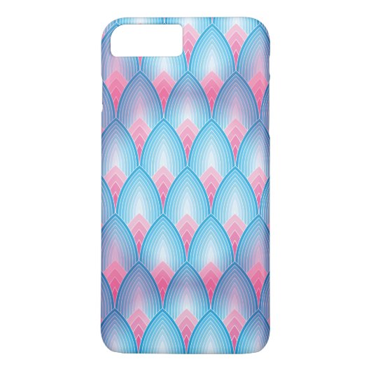 Blauwgroen en roze petaalpatroon Case-Mate iPhone case (Achterkant)