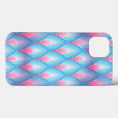 Blauwgroen en roze petaalpatroon Case-Mate iPhone case (Achterkant (horizontaal))