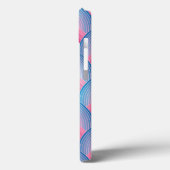 Blauwgroen en roze petaalpatroon Case-Mate iPhone case (Achterkant / Links)