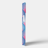 Blauwgroen en roze petaalpatroon Case-Mate iPhone case (Achterkant / Rechts)
