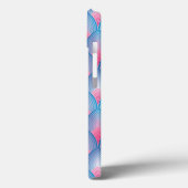 Blauwgroen en roze petaalpatroon Case-Mate iPhone case (Achterkant / Links)