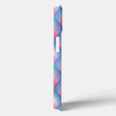 Blauwgroen en roze petaalpatroon Case-Mate iPhone case (Achterkant / Rechts)