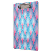 Blauwgroen en roze petaalpatroon klembord (Links)