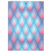 Blauwgroen en roze petaalpatroon klembord (Achterkant)