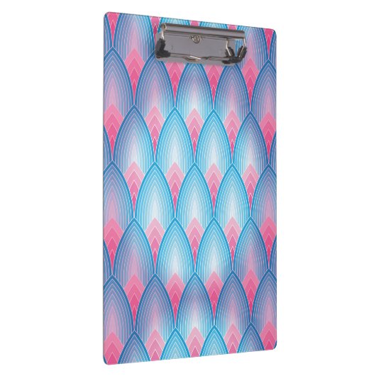Blauwgroen en roze petaalpatroon klembord (Rechts)