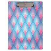 Blauwgroen en roze petaalpatroon klembord (Voorkant)