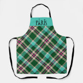 Blauwgroen en Roze Pset Paris Schort (Voorkant)