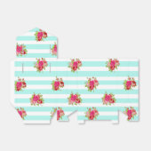 Blauwgroen en roze rozen Snoep Favor Bag Bedankdoosjes (Uitgevouwen)