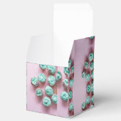 Blauwgroen en Roze Schattige Mini Cupcakes Bedankdoosjes (Geopend)