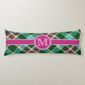 Blauwgroen en roze speldenlijst op maat lichaamskussen (Voorkant)