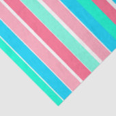 Blauwgroen en roze strepen tissuepapier (Detail)