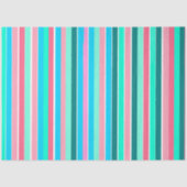 Blauwgroen en roze strepen tissuepapier (Voorkant)
