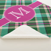 Blauwgroen en roze taarster Sherpa Blanket Sherpa Deken (3/4)