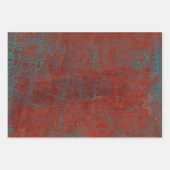 Blauwgroen en Rust Boho-Design Inpakpapier Vel (Voorkant 3)