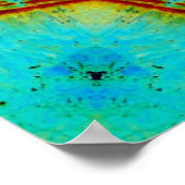 Blauwgroen en Rust Mandala Poster (Hoek)