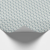 Blauwgroen en sage chevron cadeaupapier (Hoek)