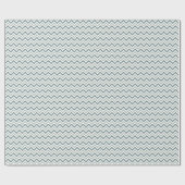 Blauwgroen en sage chevron cadeaupapier (Vlak)