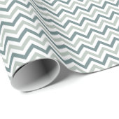 Blauwgroen en sage chevron cadeaupapier (Rol Hoek)