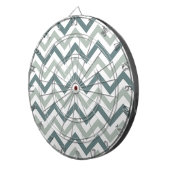 Blauwgroen en sage chevron dartbord (Voorkant Rechts)