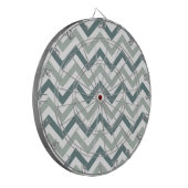 Blauwgroen en sage chevron dartbord (Voorkant Links)