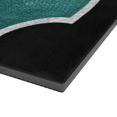 Blauwgroen en Silver Shabbos Challah Snijplank (Hoek)