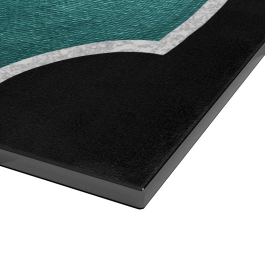 Blauwgroen en Silver Shabbos Challah Snijplank (Hoek)