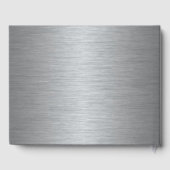 Blauwgroen en Silver Sparkle Wedding Photograph Ga Gastenboek (Achterkant)