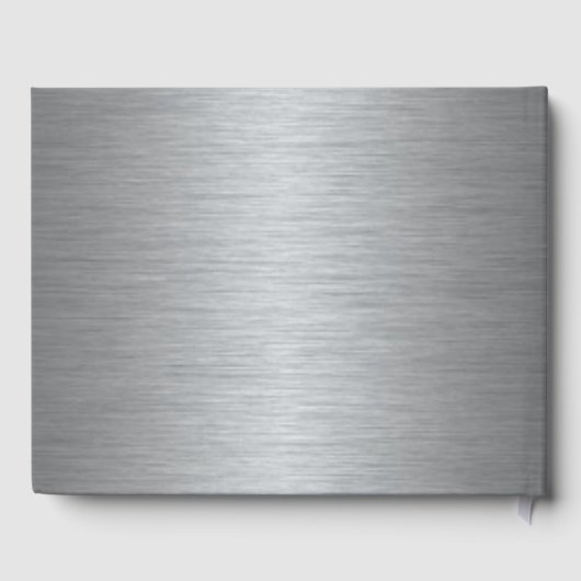 Blauwgroen en Silver Sparkle Wedding Photograph Ga Gastenboek (Achterkant)