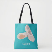 Blauwgroen en Tan Ballet-schoten op maat Tote Bag (Voorkant)