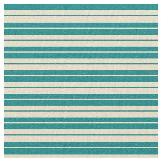 Blauwgroen en Tan Pattern van Stripes Stof (Close Up)