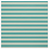 Blauwgroen en Tan Pattern van Stripes Stof (Swatch)