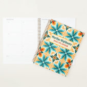 Blauwgroen en Tangerine Mid-Century Planner (Display)