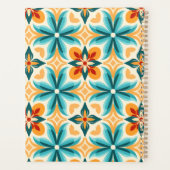 Blauwgroen en Tangerine Mid-Century Planner (Achterkant)