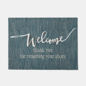 Blauwgroen en Taupe Bedankt voor het verwijderen v Deurmat (Voorkant)