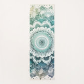 Blauwgroen en Turquoise Mandala Yogamat (Voorkant)