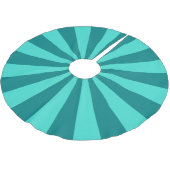 Blauwgroen en turquoise Starburst Stripes Kerstboom Rok (Gekanteld)