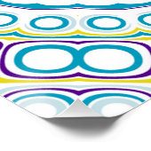 Blauwgroen en violet mandala patroon perfect poster (Hoek)